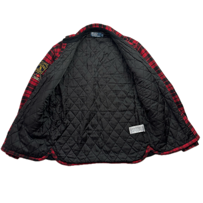 Polo Ralph Lauren Ski Patrol Red Buffalo Plaid Quilt Lined Over-shirt (Cotton Wool) - S