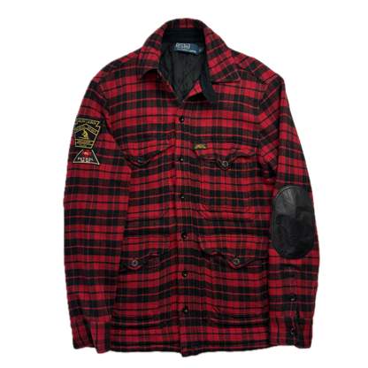 Polo Ralph Lauren Ski Patrol Red Buffalo Plaid Quilt Lined Over-shirt (Cotton Wool) - S
