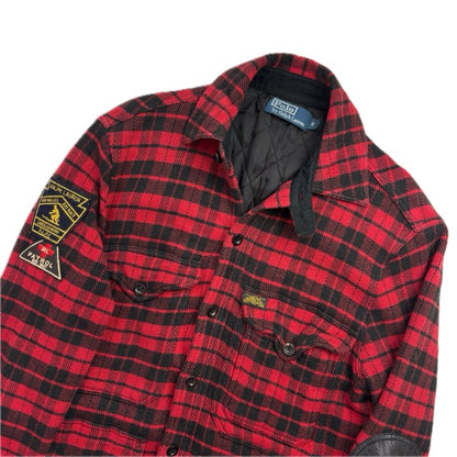 Polo Ralph Lauren Ski Patrol Red Buffalo Plaid Quilt Lined Over-shirt (Cotton Wool) - S