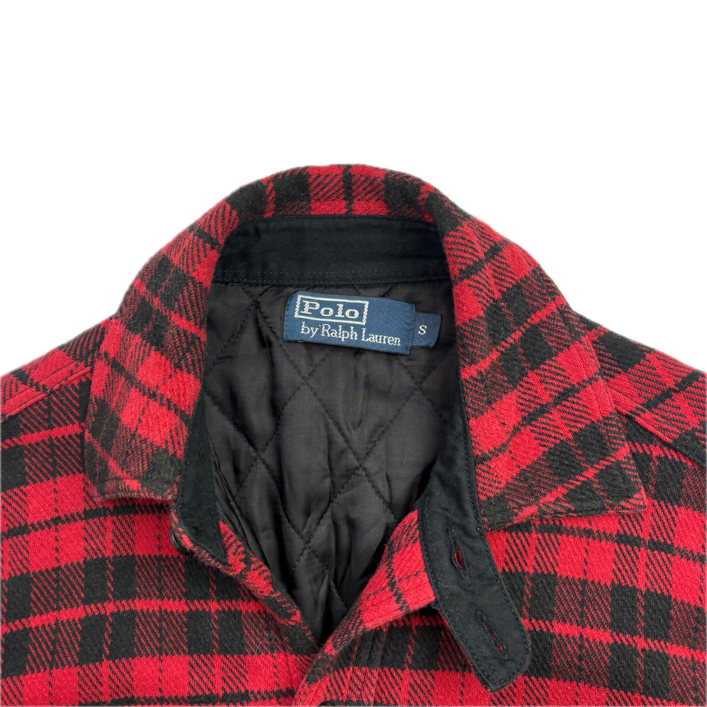 Polo Ralph Lauren Ski Patrol Red Buffalo Plaid Quilt Lined Over-shirt (Cotton Wool) - S
