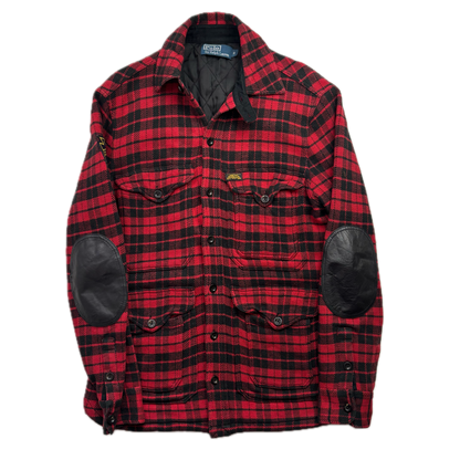 Polo Ralph Lauren Ski Patrol Red Buffalo Plaid Quilt Lined Over-shirt (Cotton Wool) - S