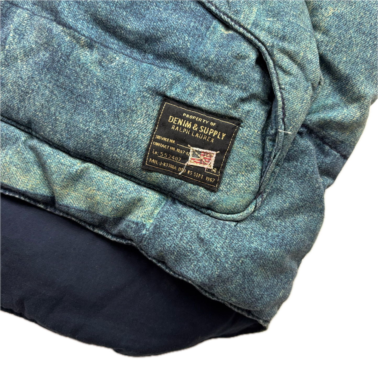 Denim & Supply Patchwork Denim Print Western Gilet - XXL