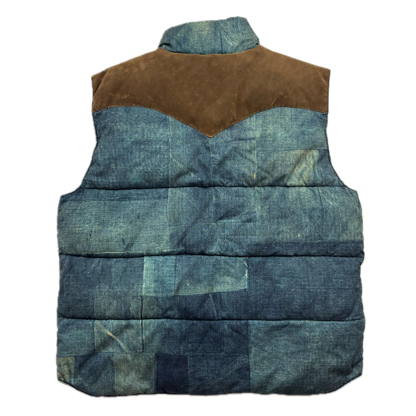 Denim & Supply Patchwork Denim Print Western Gilet - XXL