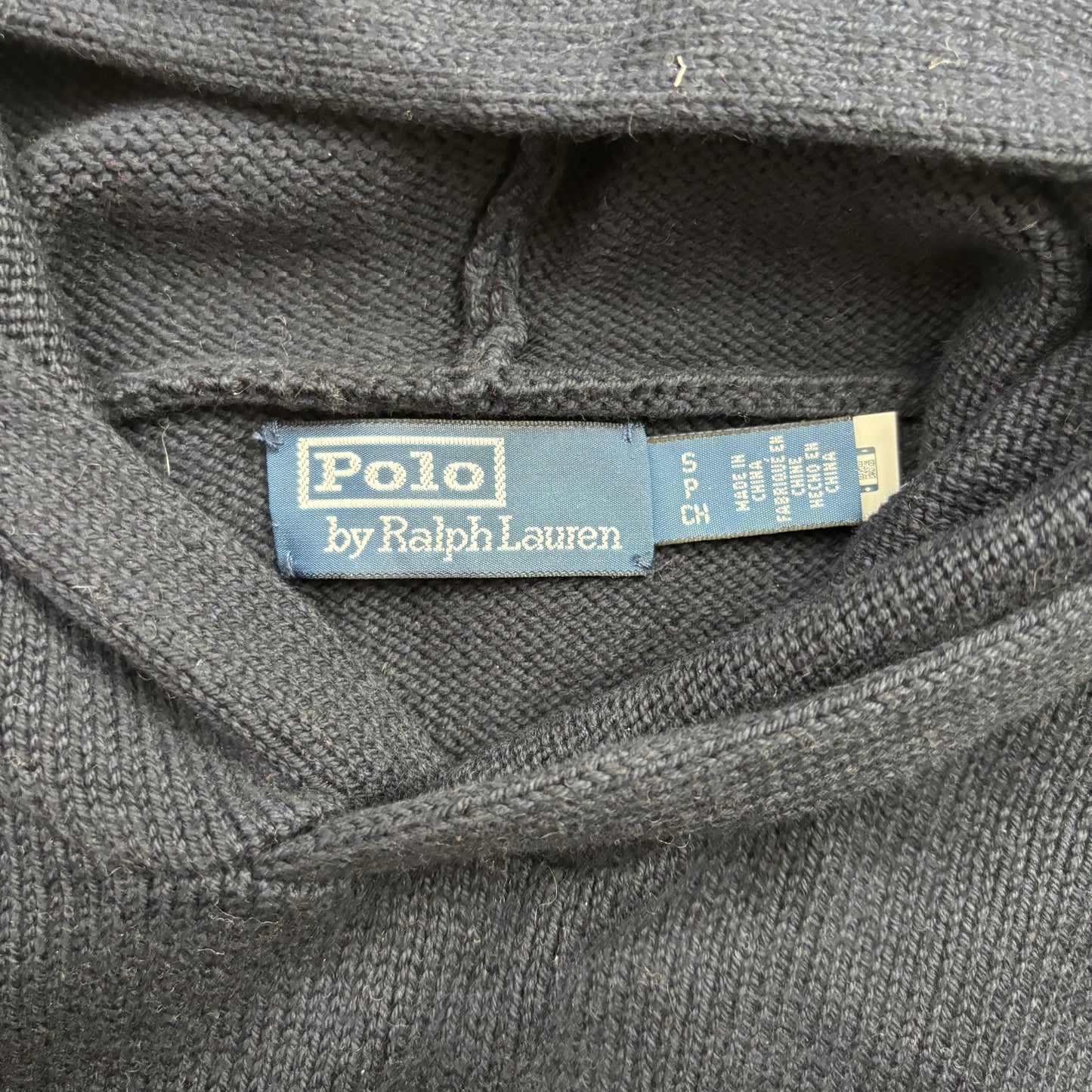 Polo Ralph Lauren Navy Blue Bear Hoodie Painting - S