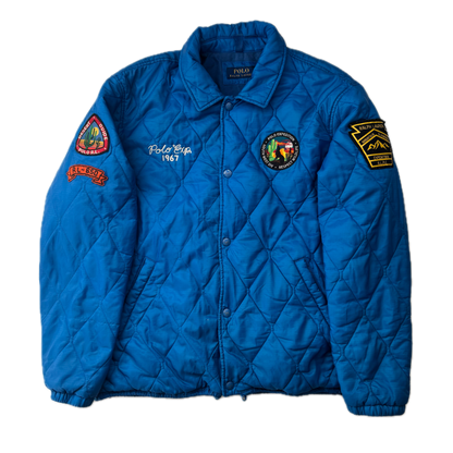 Polo Ralph Lauren Blue Quilted Coach Jacket Expedition Sportsman - L