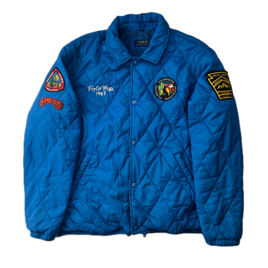 Polo Ralph Lauren Blue Quilted Coach Jacket Expedition Sportsman - L