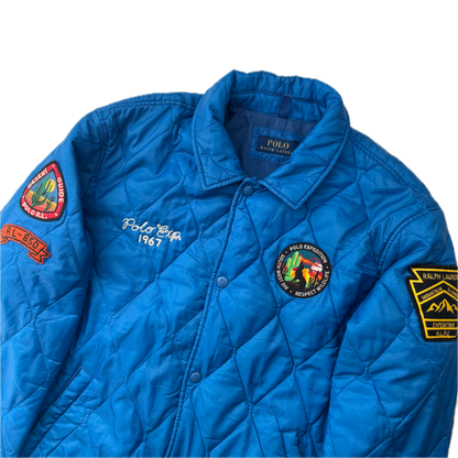 Polo Ralph Lauren Blue Quilted Coach Jacket Expedition Sportsman - L