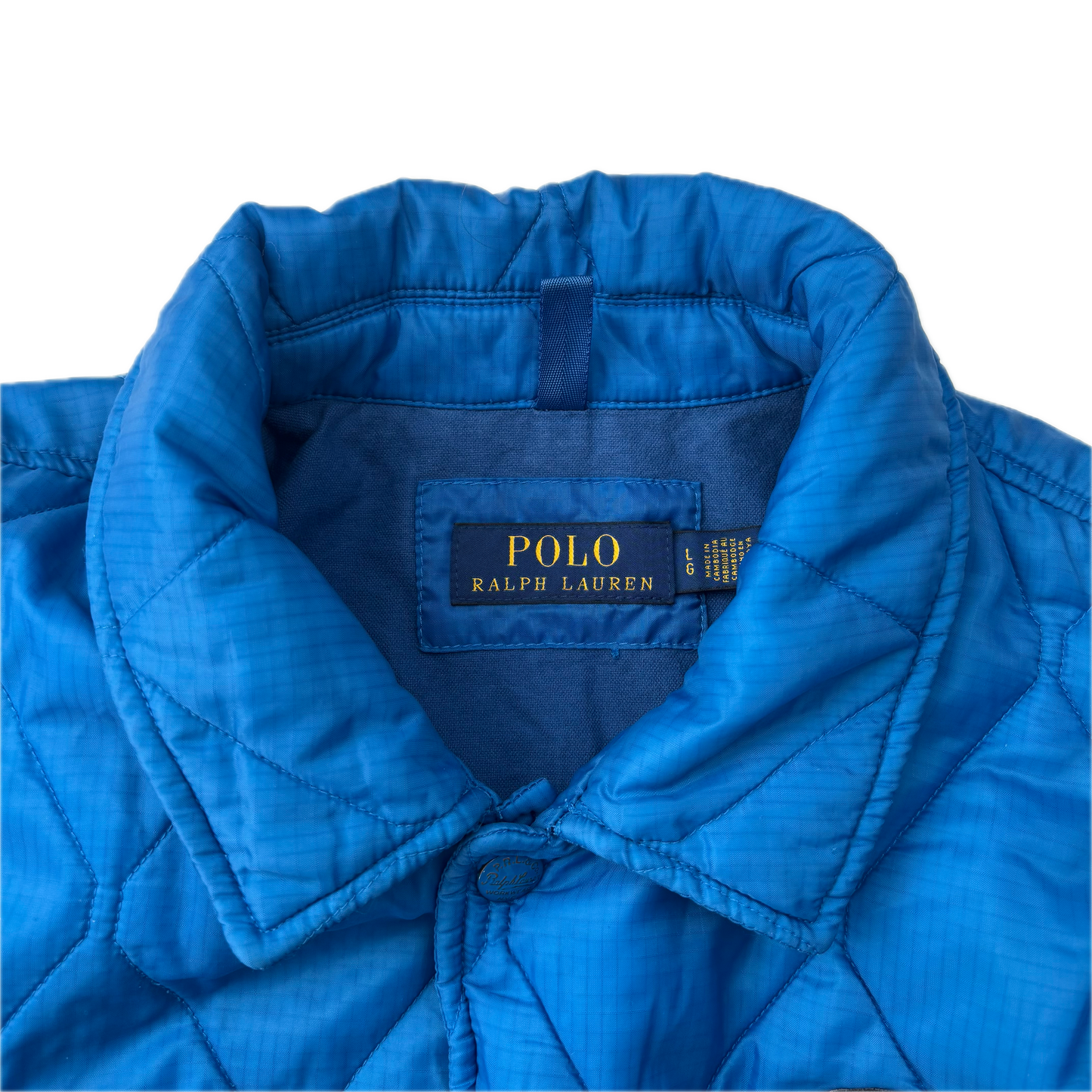 Polo Ralph Lauren Blue Quilted Coach Jacket Expedition Sportsman - L