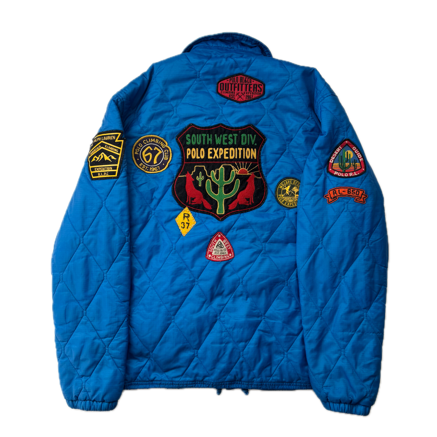 Polo Ralph Lauren Blue Quilted Coach Jacket Expedition Sportsman - L