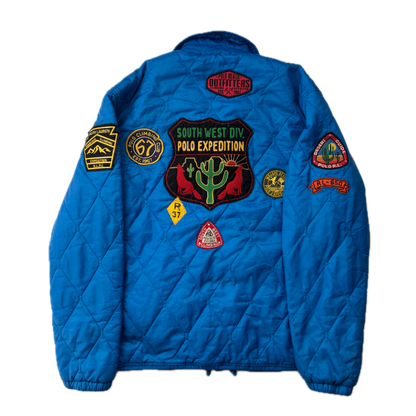 Polo Ralph Lauren Blue Quilted Coach Jacket Expedition Sportsman - L