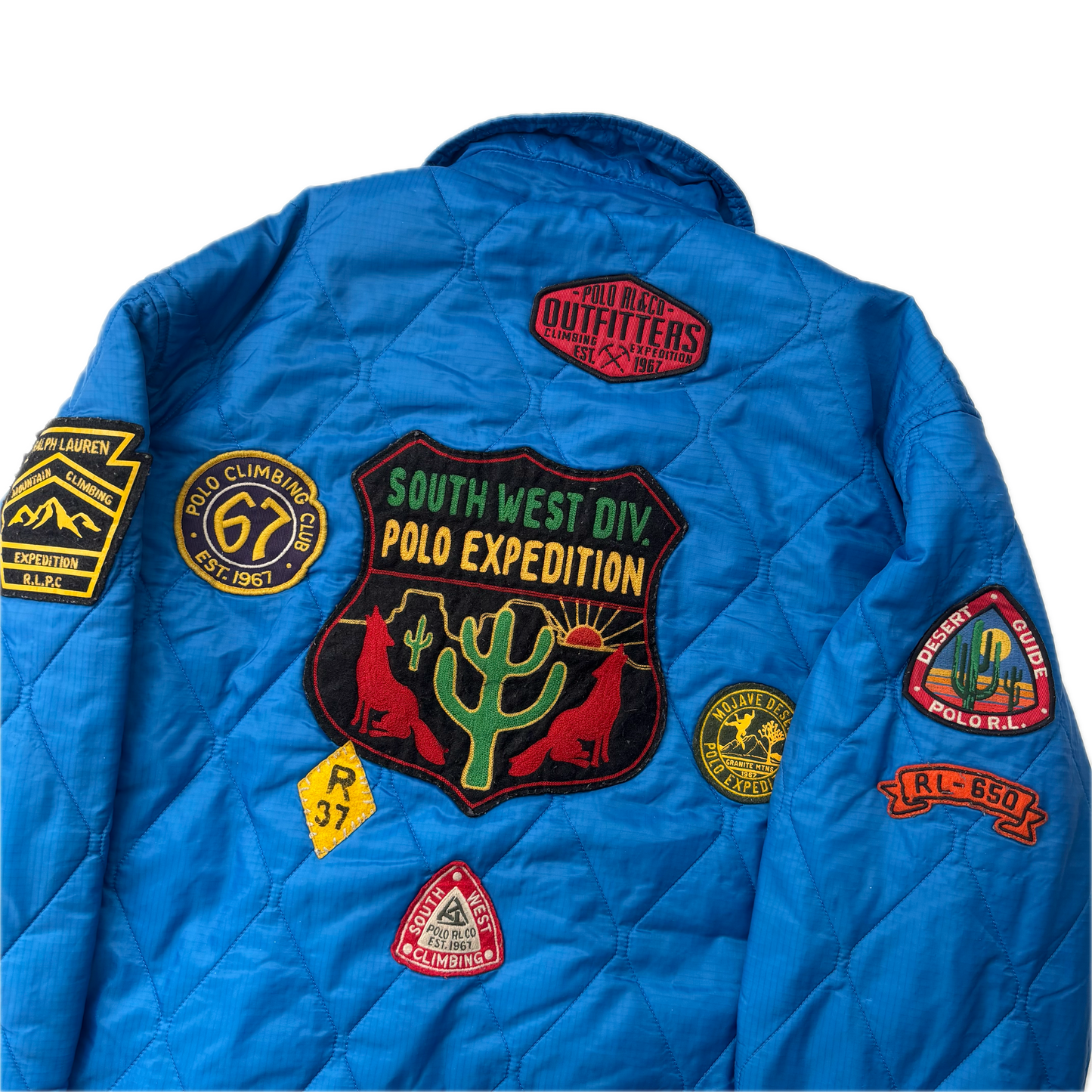 Polo Ralph Lauren Blue Quilted Coach Jacket Expedition Sportsman - L