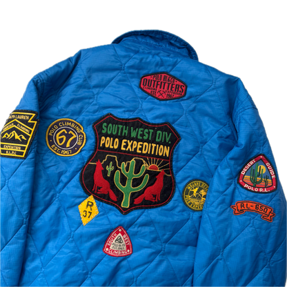 Polo Ralph Lauren Blue Quilted Coach Jacket Expedition Sportsman - L