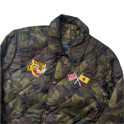 Polo Ralph Lauren Camo Quilted Souvenir Military Coach Jacket - S