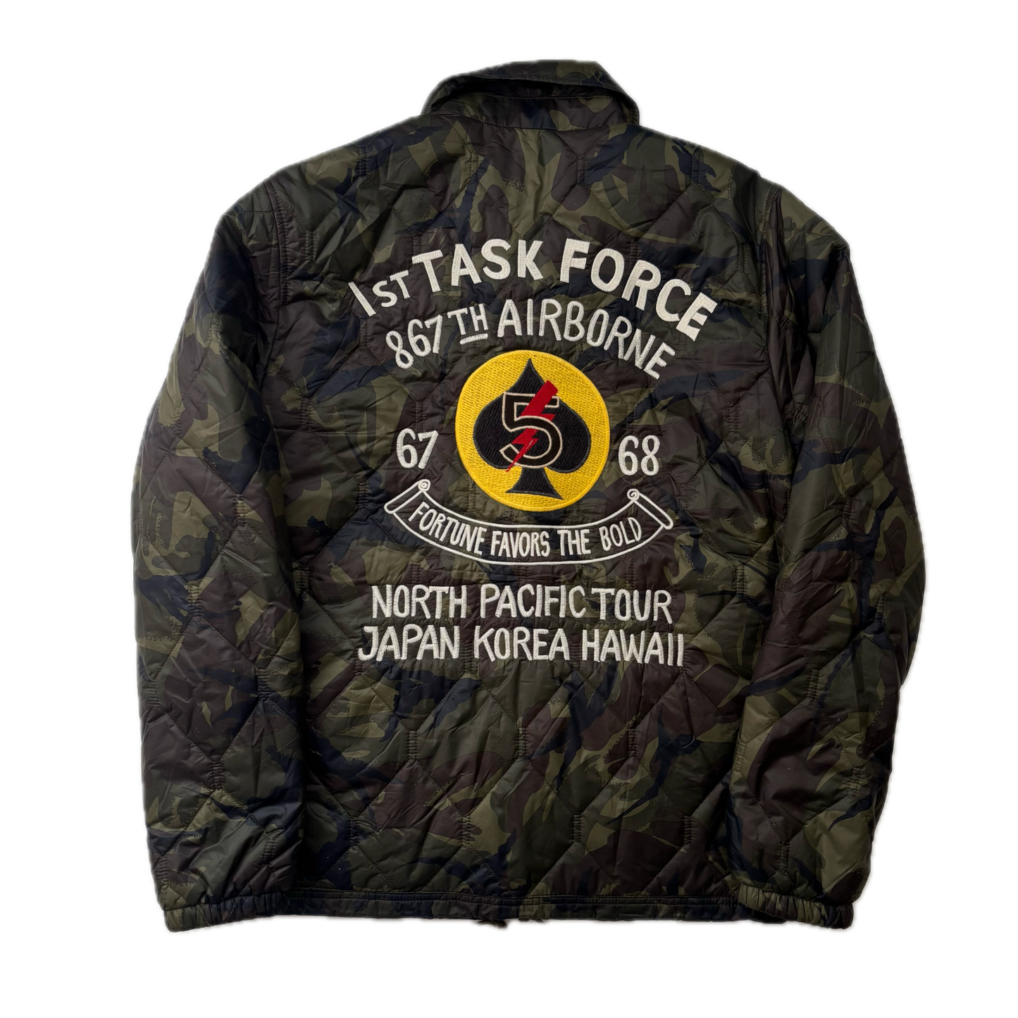 Polo Ralph Lauren Camo Quilted Souvenir Military Coach Jacket - S