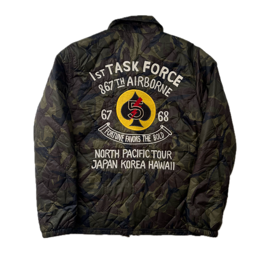 Polo Ralph Lauren Camo Quilted Souvenir Military Coach Jacket - S