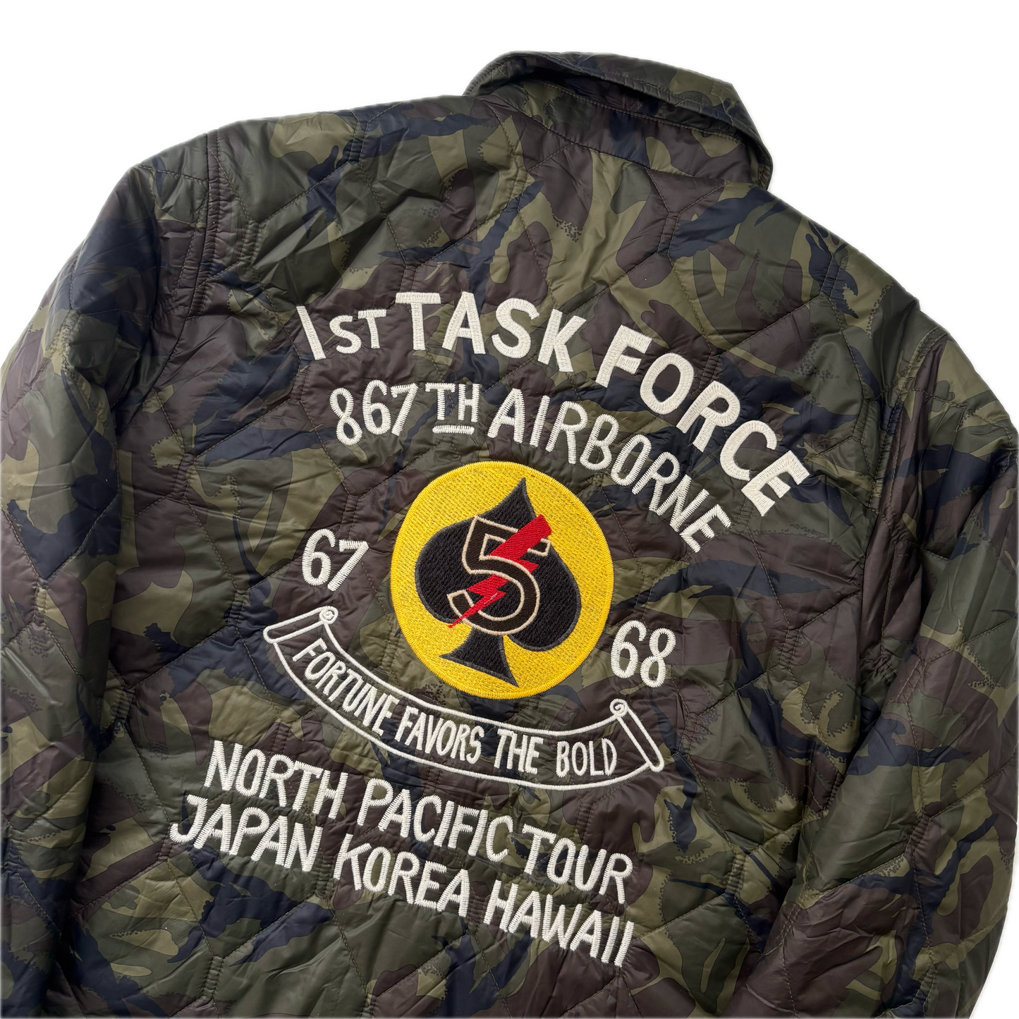 Polo Ralph Lauren Camo Quilted Souvenir Military Coach Jacket - S