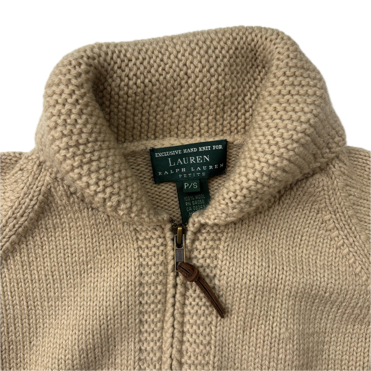 Lauren Hand Knit Cowichan Pheasant Hunting Cardigan (Wool) - S