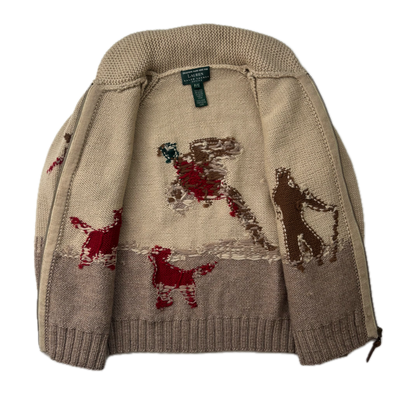 Lauren Hand Knit Cowichan Pheasant Hunting Cardigan (Wool) - S