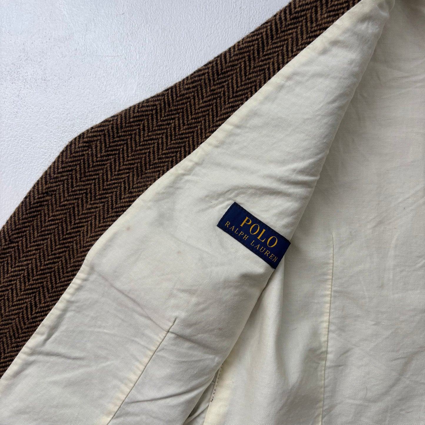 Polo Ralph Lauren Brown Herringbone Waistcoat (Wool Blend) - 38R