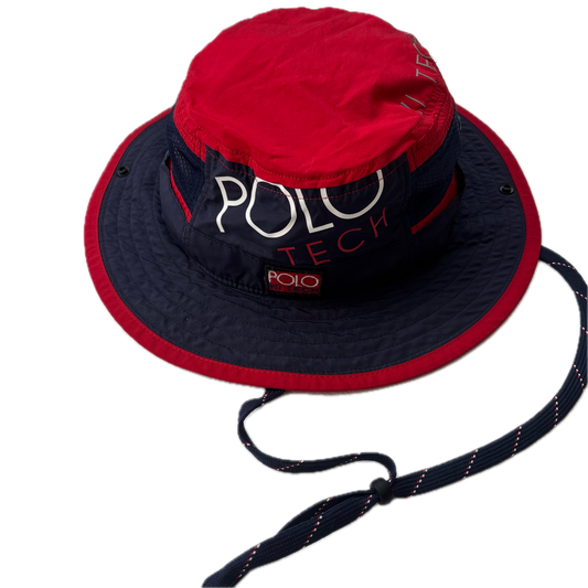 Polo Ralph Lauren Hi Tech Boonie Bucket Hat Retro Red Navy - L/XL