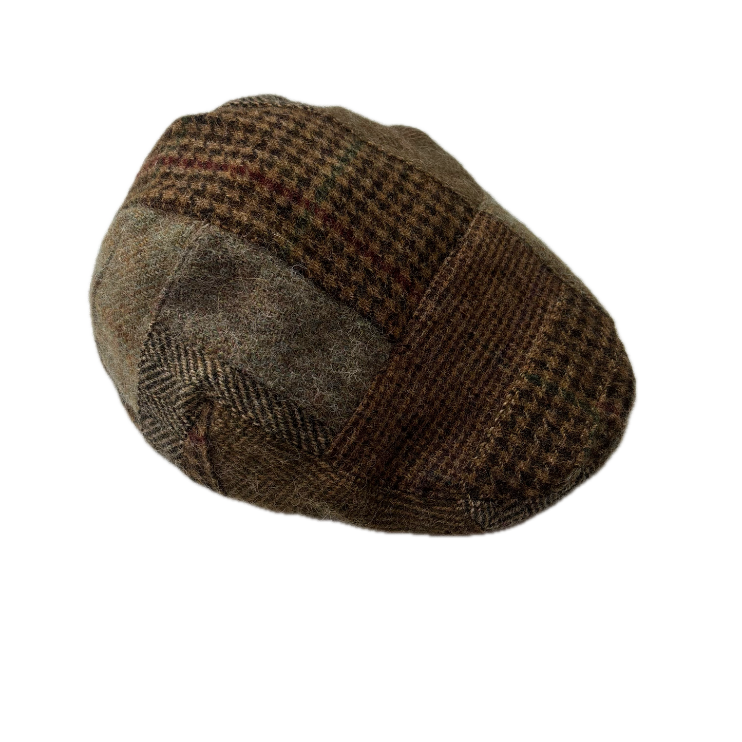 Polo Ralph Lauren Tweed Patchwork Flat Cap Newsboy Hat - S/M