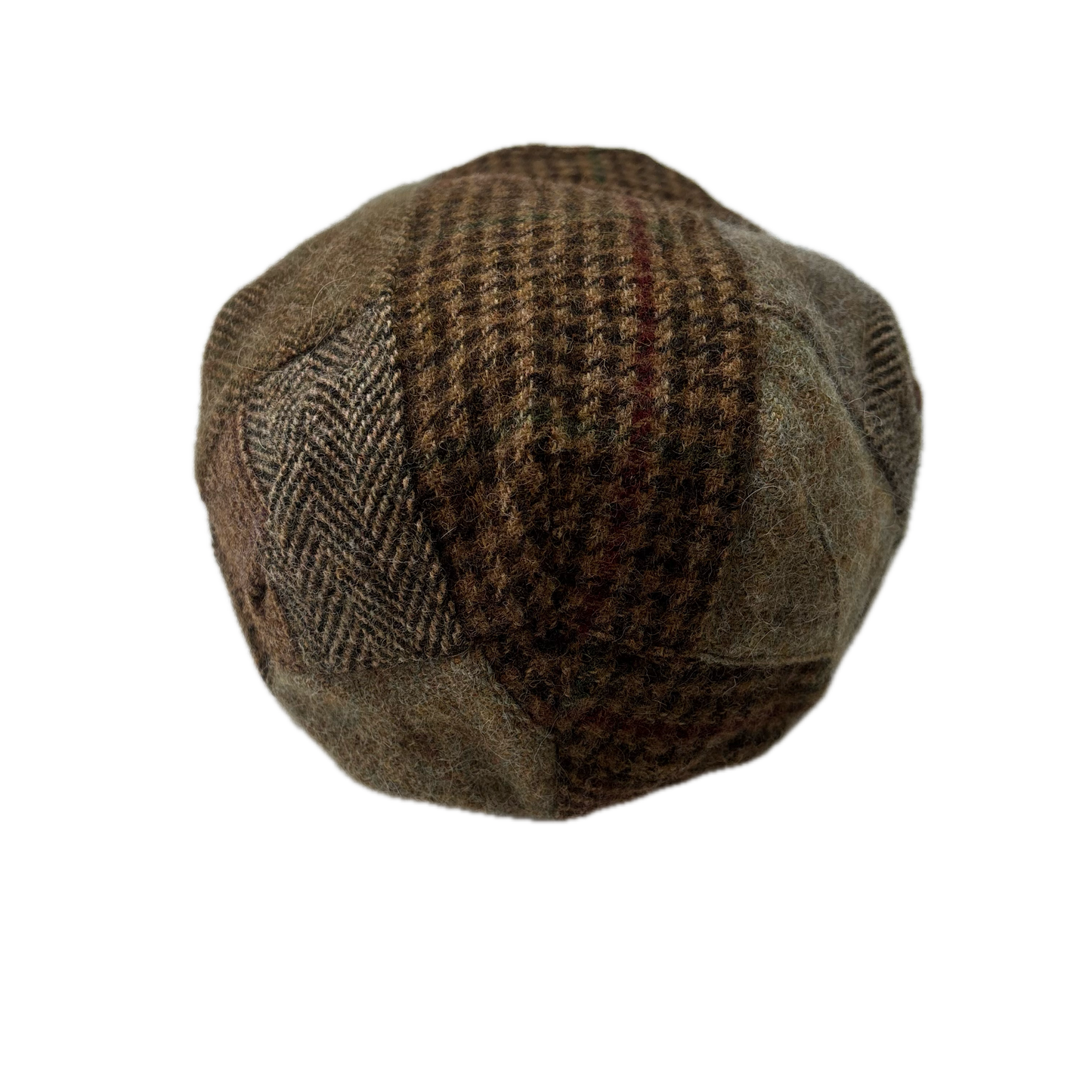 Polo Ralph Lauren Tweed Patchwork Flat Cap Newsboy Hat - S/M