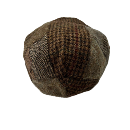Polo Ralph Lauren Tweed Patchwork Flat Cap Newsboy Hat - S/M