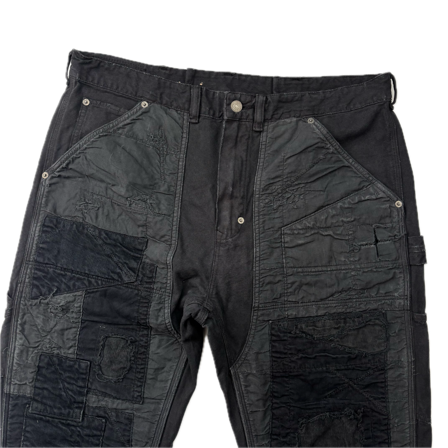 Denim & Supply Ralph Lauren Black Distressed Carpenter Double Knee Jeans - 38x34