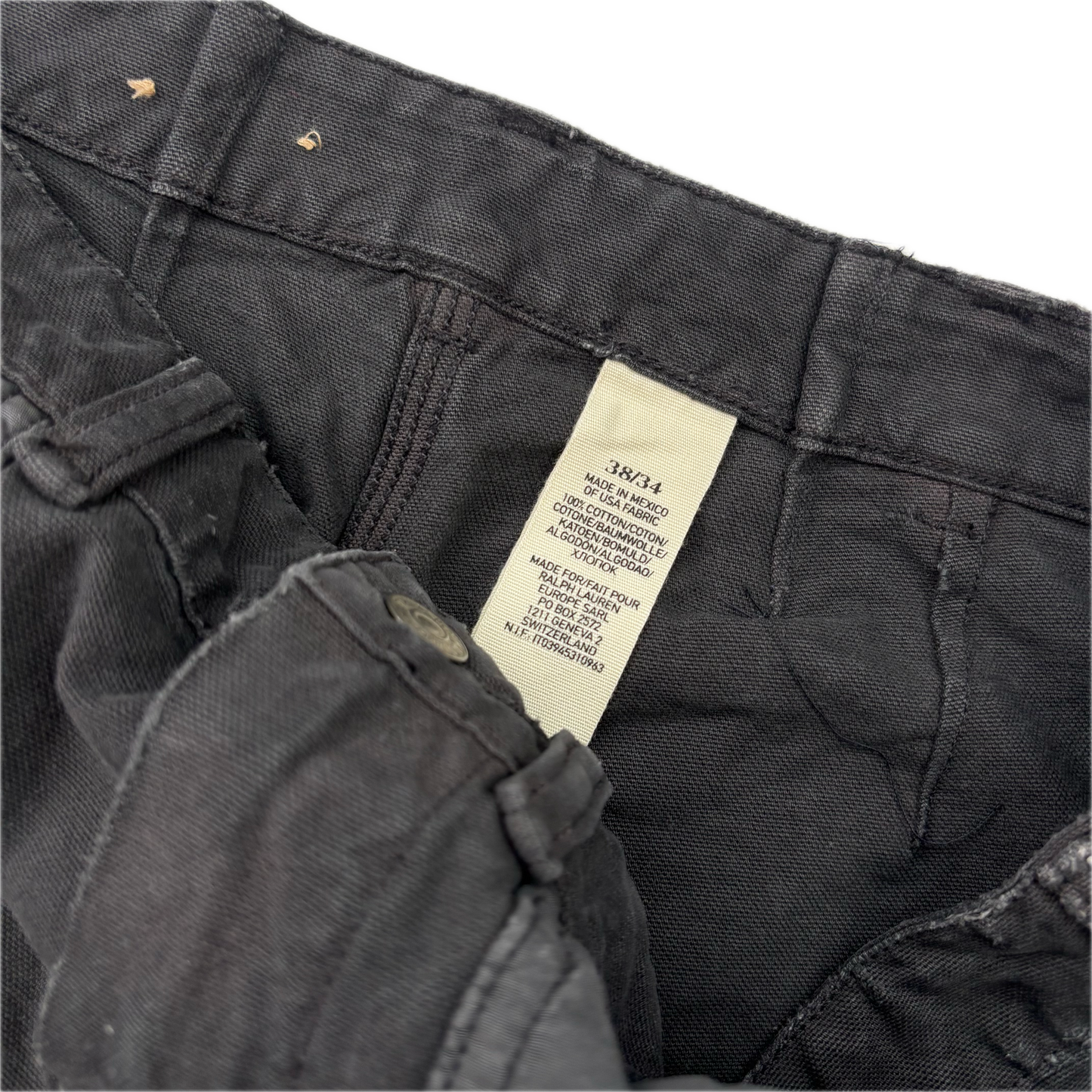 Denim & Supply Ralph Lauren Black Distressed Carpenter Double Knee Jeans - 38x34