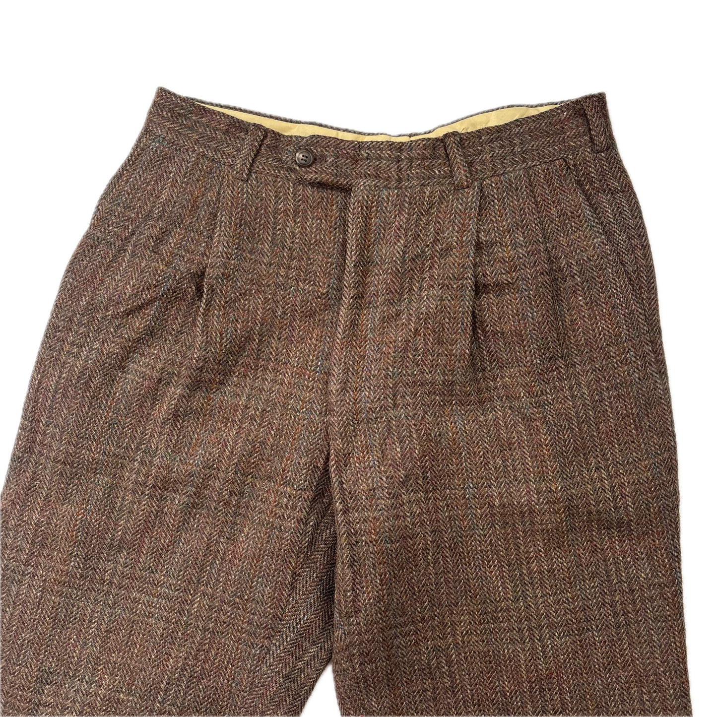 Polo Ralph Lauren Brown Tweed Dress Pants Preppy Trousers (Wool) - 30/33
