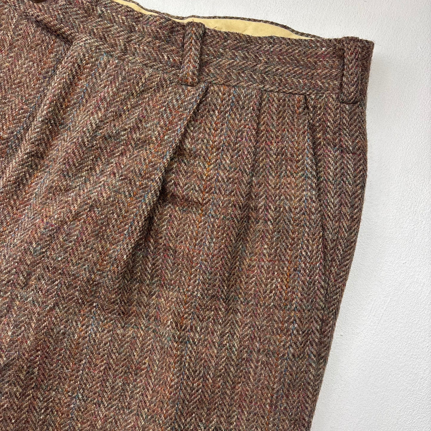 Polo Ralph Lauren Brown Tweed Dress Pants Preppy Trousers (Wool) - 30/33