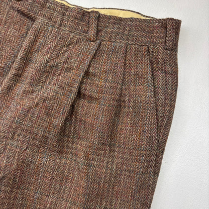 Polo Ralph Lauren Brown Tweed Dress Pants Preppy Trousers (Wool) - 30/33