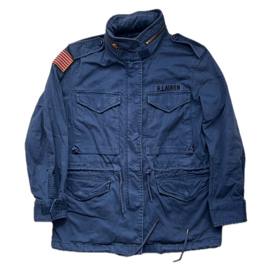 Polo Ralph Lauren Navy Blue Military Army Parka Jacket  - M