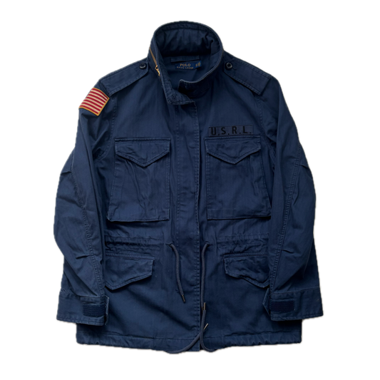 Polo Ralph Lauren Navy Blue Military Army Parka Jacket  - XS