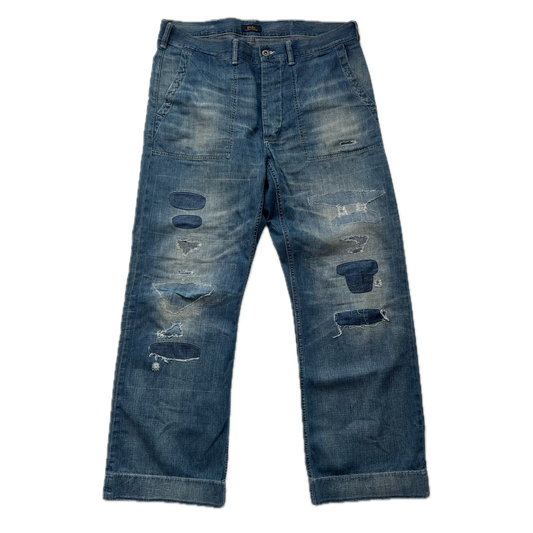 Polo Ralph Lauren Distressed Relaxed Fit Workwear Jeans - 34x32 (38)
