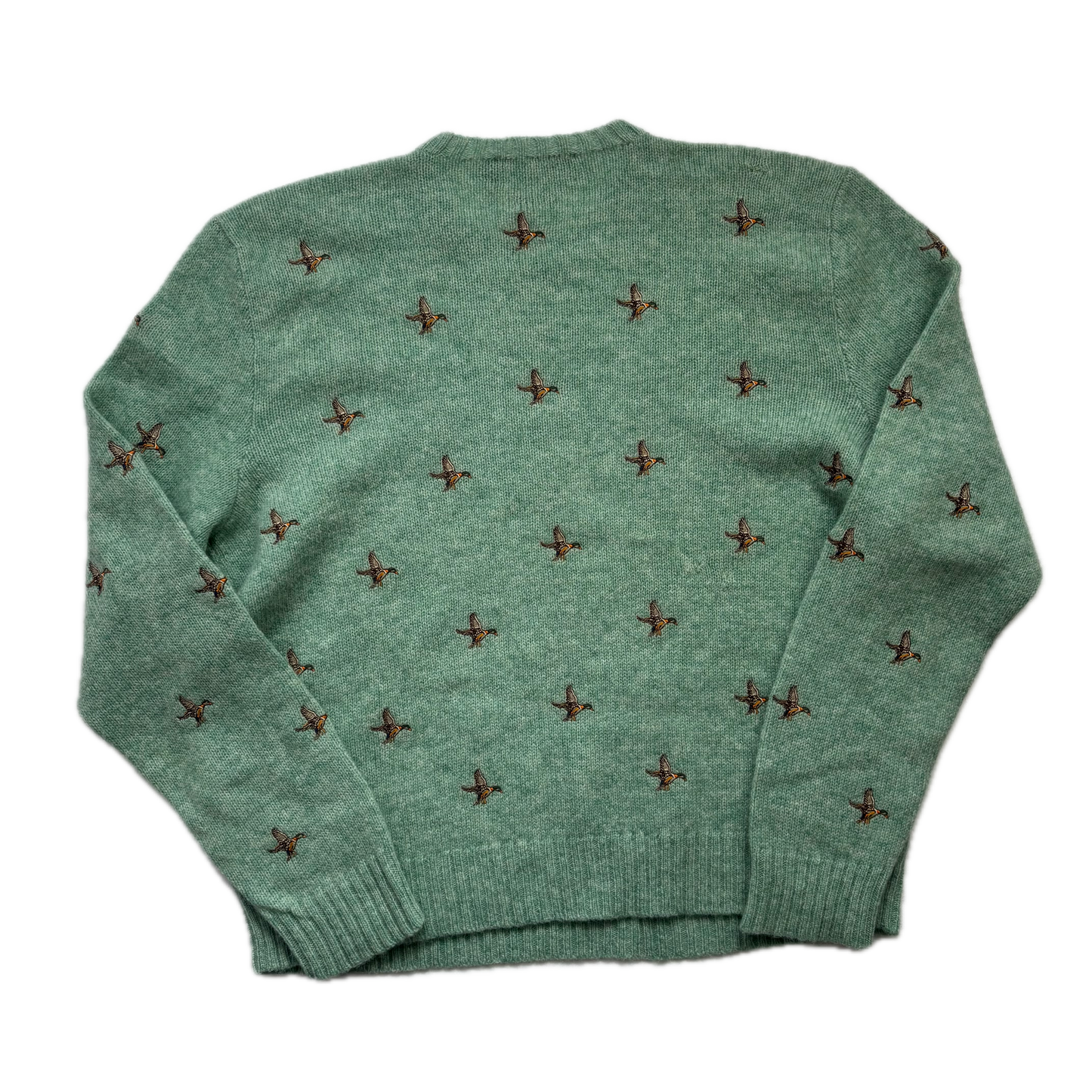 Polo Ralph Lauren Green Mallard Embroidered Jumper Sweater (Wool) - L