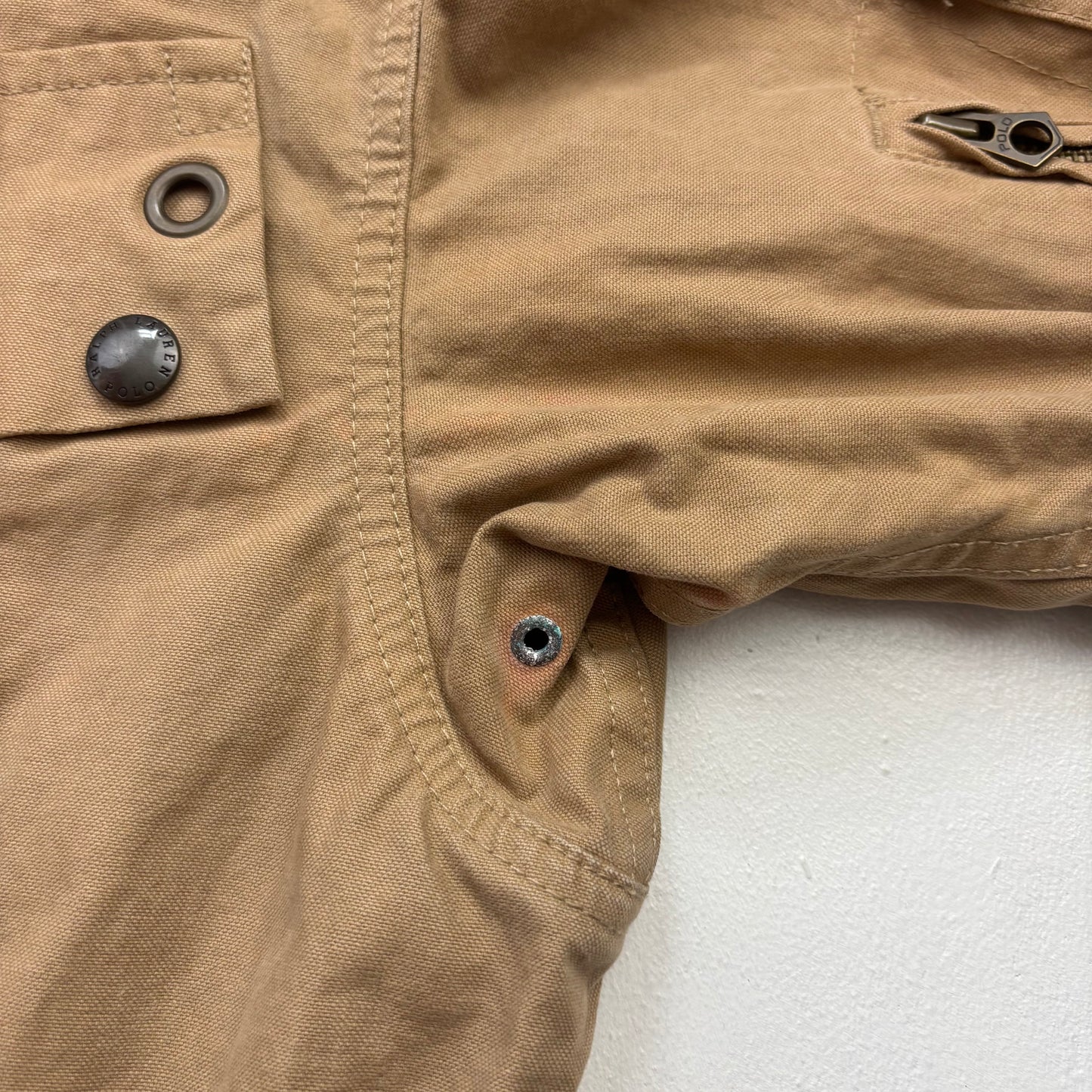 Polo Ralph Lauren Beige Tan Utility Jacket Military - L