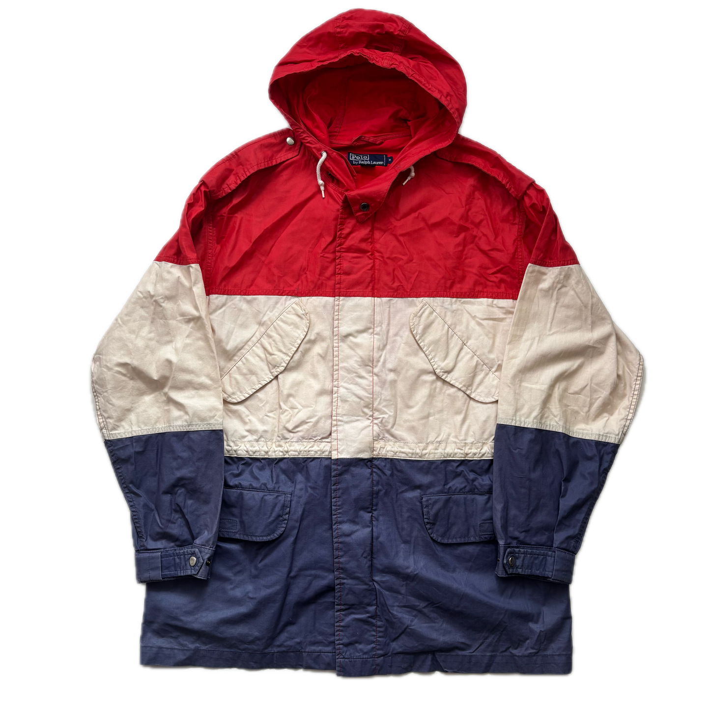 Polo Ralph Lauren Colour Block Hooded Rain Coat - M