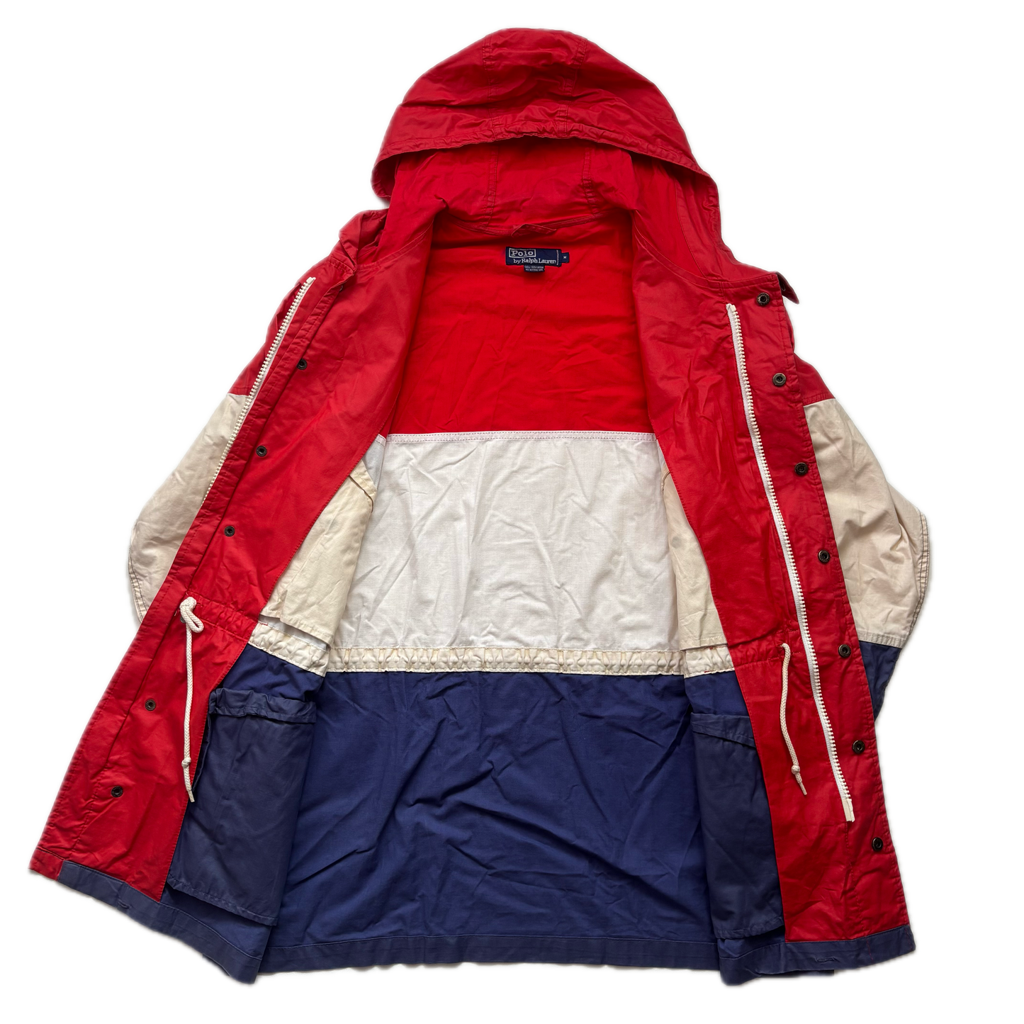 Polo Ralph Lauren Colour Block Hooded Rain Coat - M