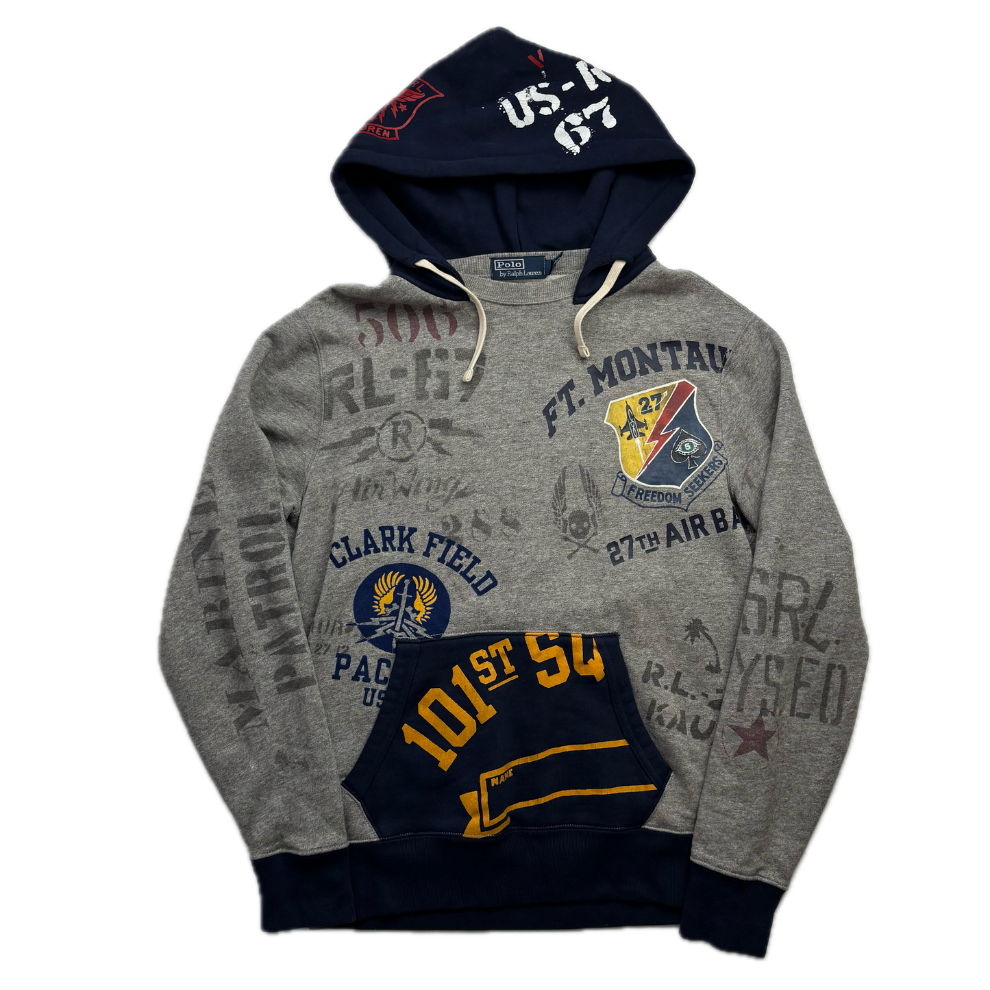 Polo Ralph Lauren Naval Air Base Montauk Freedom Seekers All Over Print Hoodie - S