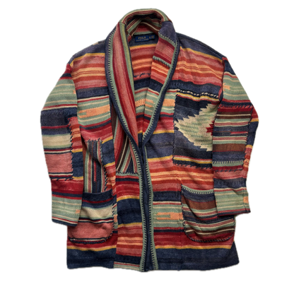 Polo Ralph Lauren Aztec Patchwork Cardigan Robe Southwestern - XS