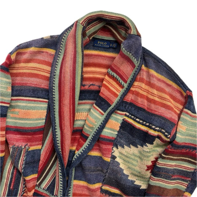 Polo Ralph Lauren Aztec Patchwork Cardigan Robe Southwestern - XS