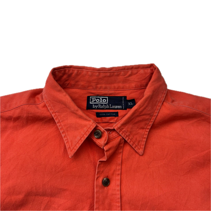 Polo Ralph Lauren Sportsman Wildlife Patch Striped Shirt 1993 Original - XL