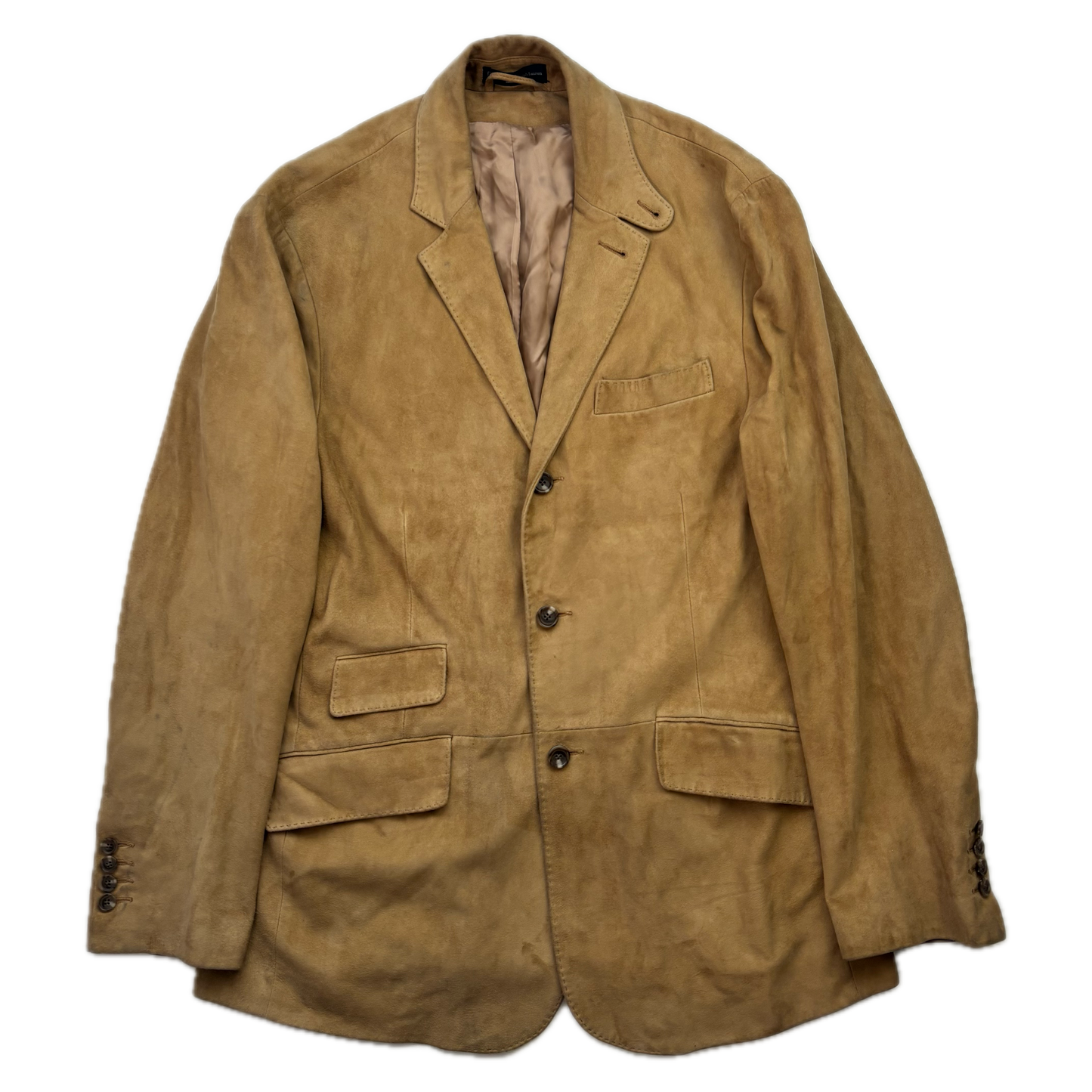 Polo Ralph Lauren Tan Suede Blazer Sports Coat Wool - 40R