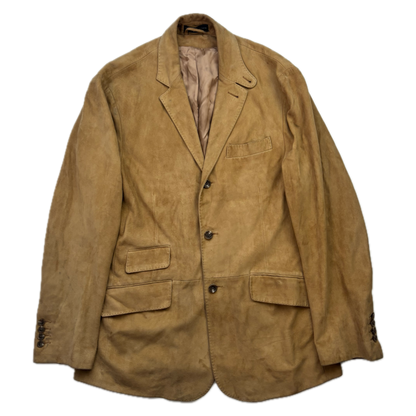 Polo Ralph Lauren Tan Suede Blazer Sports Coat Wool - 40R