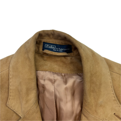 Polo Ralph Lauren Tan Suede Blazer Sports Coat Wool - 40R