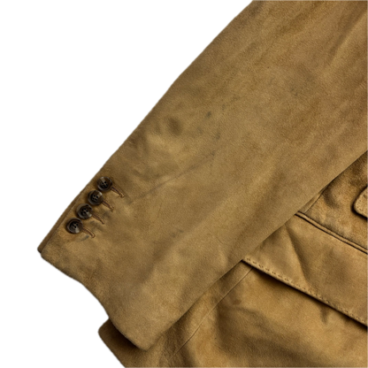 Polo Ralph Lauren Tan Suede Blazer Sports Coat Wool - 40R