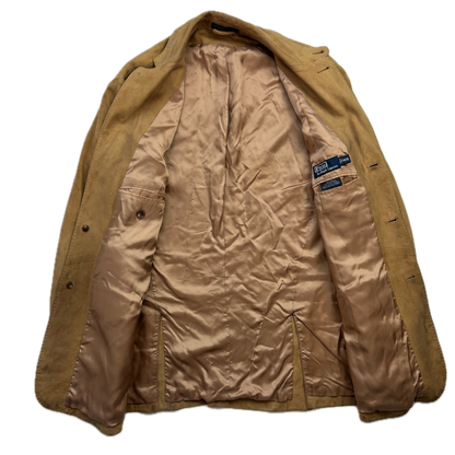 Polo Ralph Lauren Tan Suede Blazer Sports Coat Wool - 40R