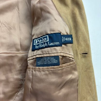 Polo Ralph Lauren Tan Suede Blazer Sports Coat Wool - 40R
