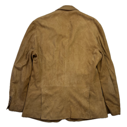 Polo Ralph Lauren Tan Suede Blazer Sports Coat Wool - 40R